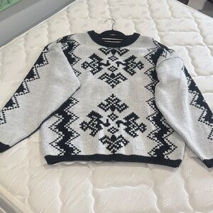 Le Tigre Black and White Knit Sweater
